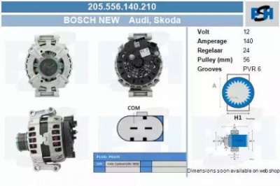 CV PSH 205556140210 -  Генератор